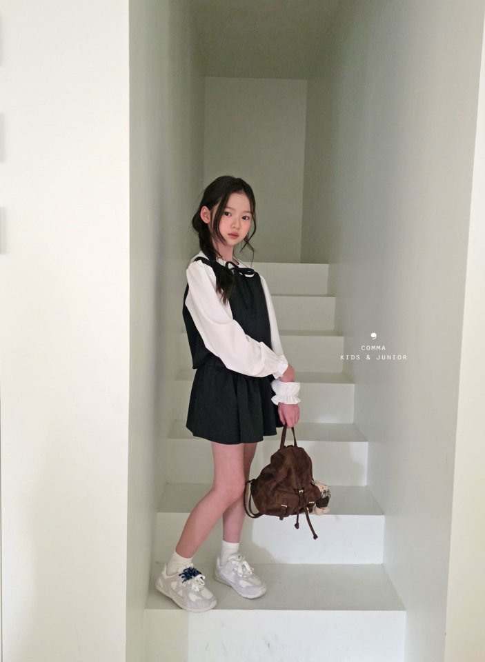 Comma - Korean Children Fashion - #littlefashionista - Ribbon Skirt - 7