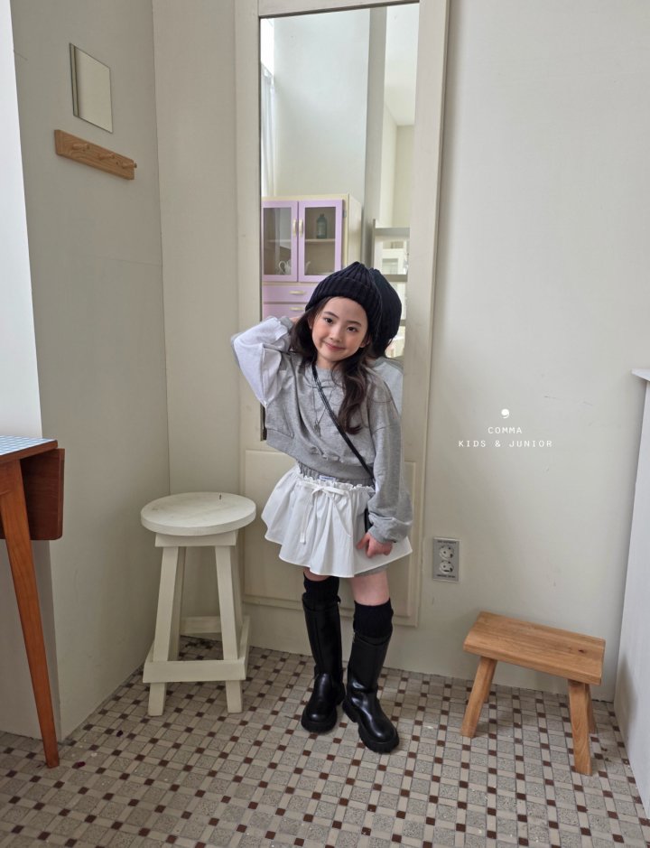Comma - Korean Children Fashion - #minifashionista - Half Half Sweatshirt - 7