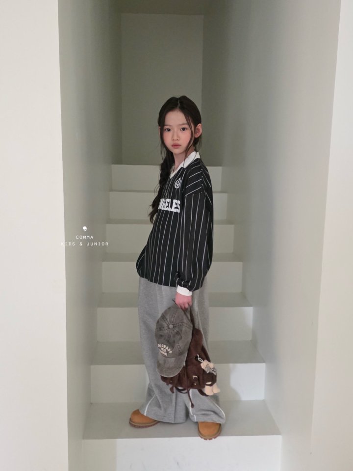 Comma - Korean Children Fashion - #minifashionista - Rugby Tee (Blue) - 10