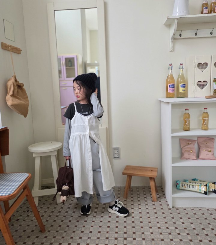 Comma - Korean Children Fashion - #minifashionista - Strap Lace One-piece - 9