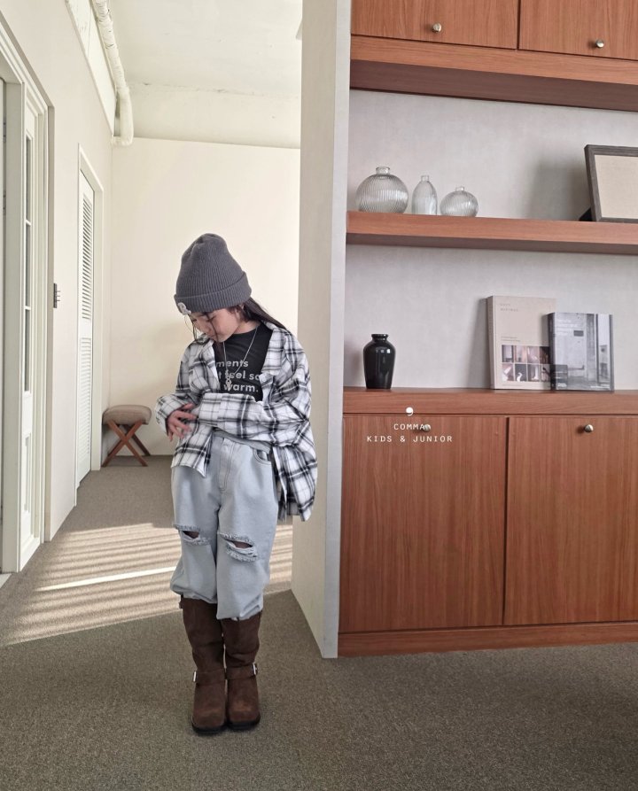 Comma - Korean Children Fashion - #todddlerfashion - Check Shirt - 3