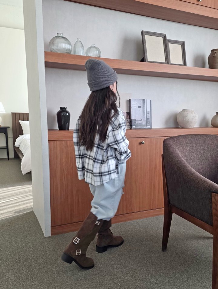Comma - Korean Children Fashion - #todddlerfashion - Check Shirt - 4