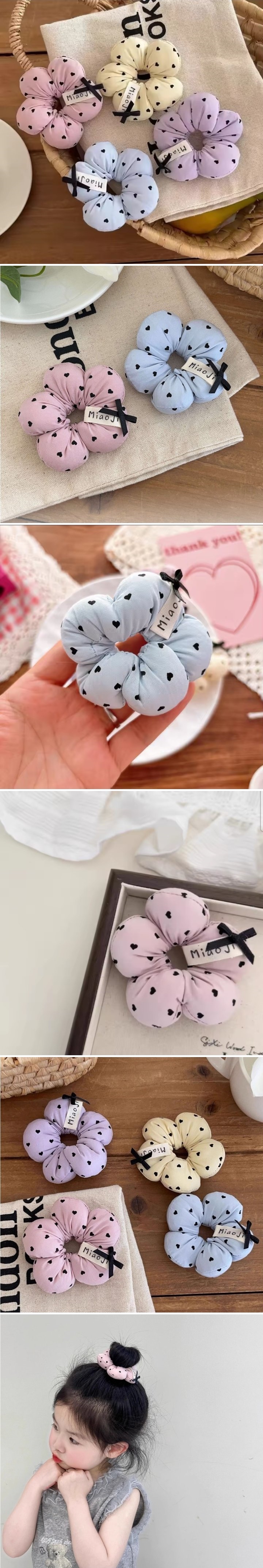 Daily shop - Korean Children Fashion - #childofig - Heart Flower Scrunchie