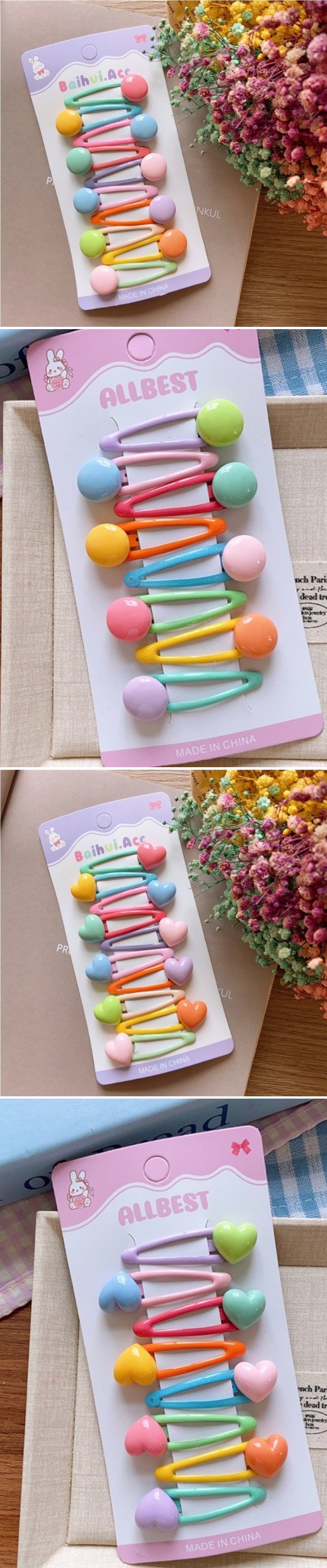 Daily shop - Korean Children Fashion - #fashionkids - Macaron Snap Hair Pin Set