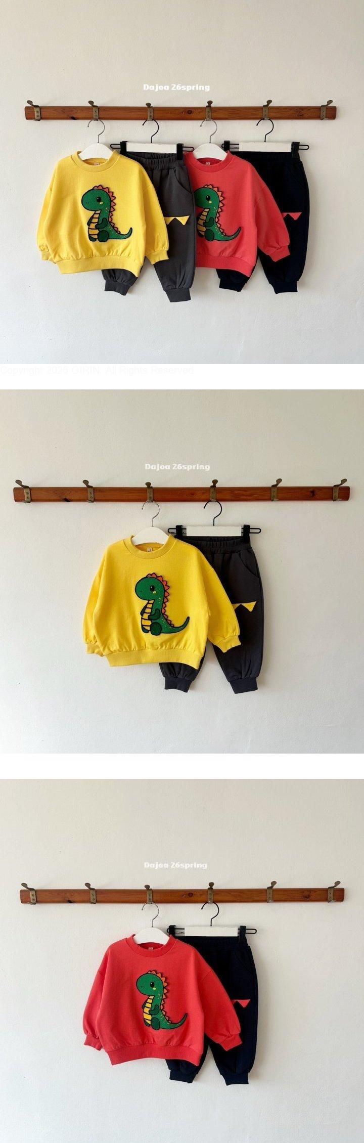 Dajoa - Korean Children Fashion - #stylishchildhood - Dino Top Bottom Set