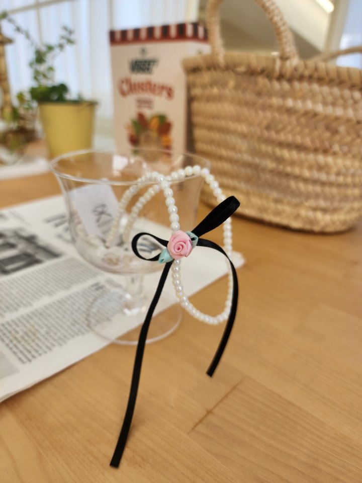 Dalla - Korean Children Fashion - #kidzfashiontrend - Rose Pearl Necklace - 4