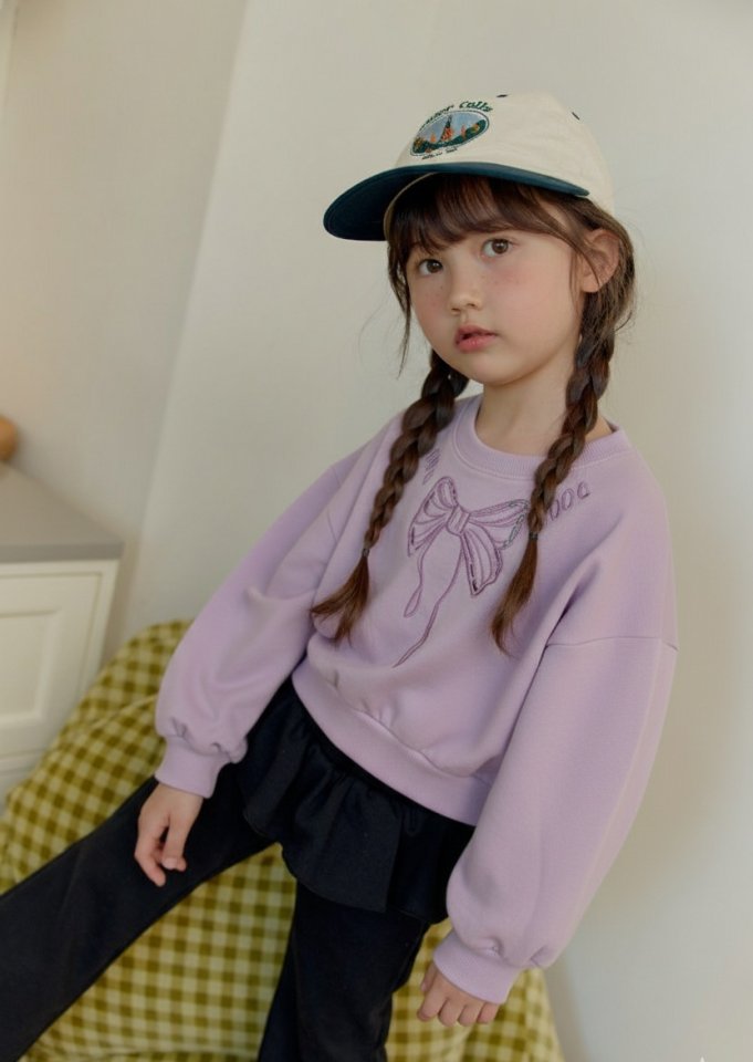 Dalla - Korean Children Fashion - #Kfashion4kids - Punching Ribbon Embroidery Sweatshirt - 11