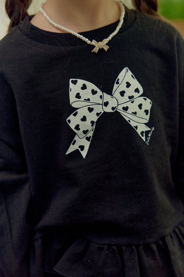 Dalla - Korean Children Fashion - #childofig - Heart Ribbon Sweatshirt - 12