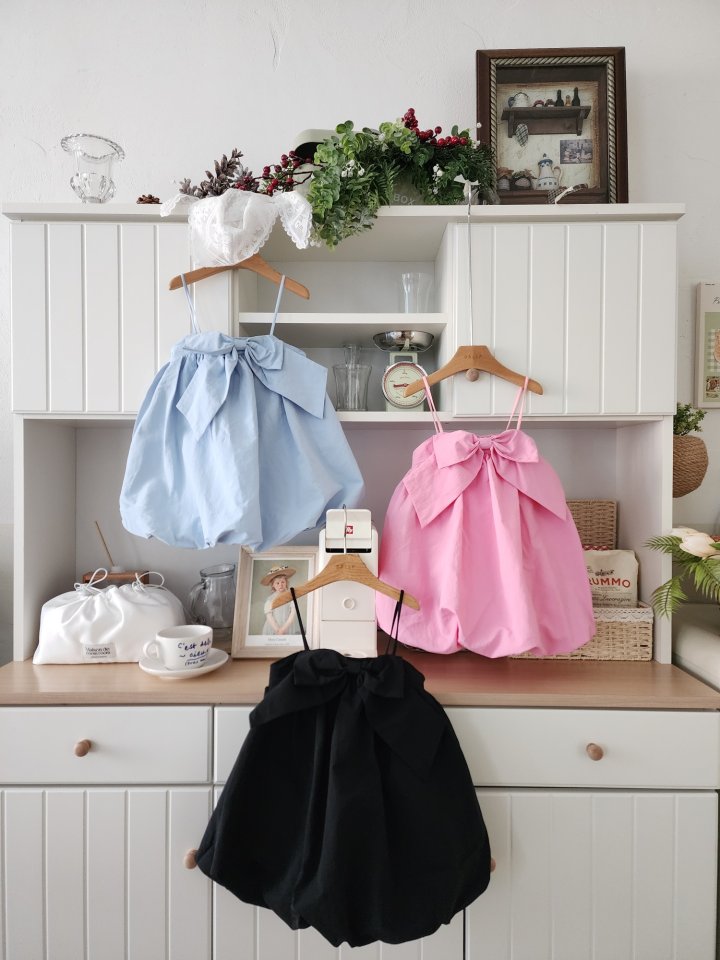 Dalla - Korean Children Fashion - #childofig - Big Ribbon Balloon One-piece - 5