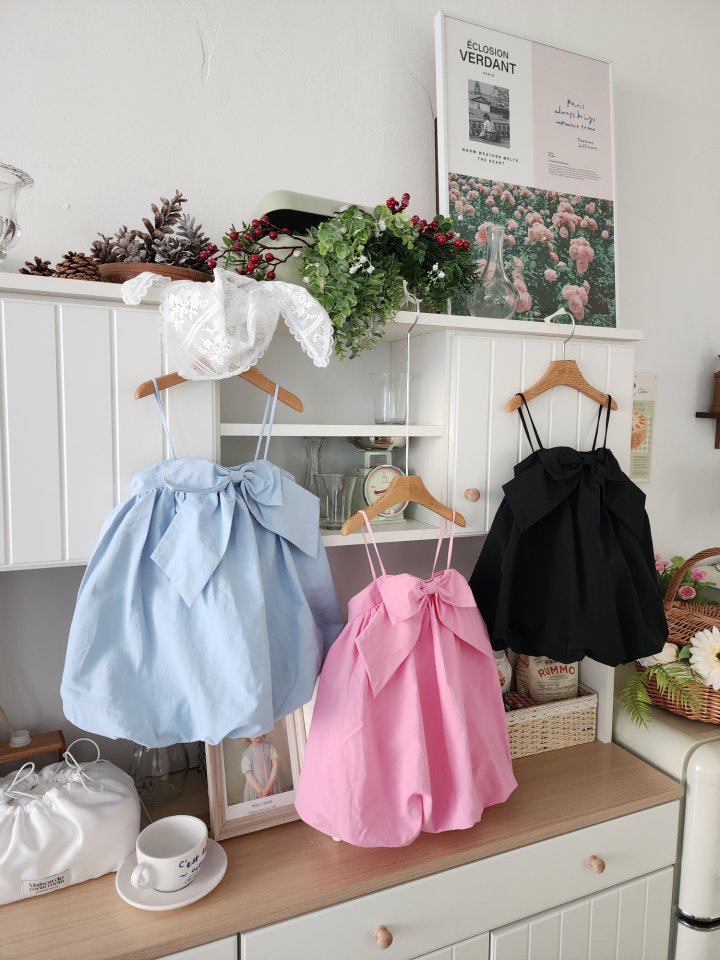 Dalla - Korean Children Fashion - #childofig - Big Ribbon Balloon One-piece - 6