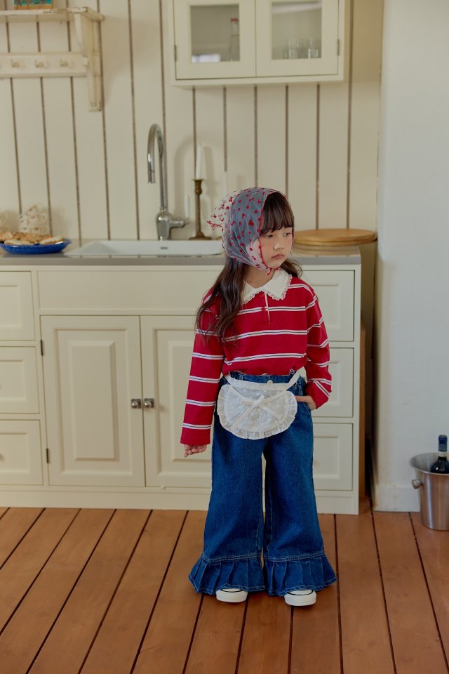 Dalla - Korean Children Fashion - #childrensboutique - Pleated Wide Jeans - 12