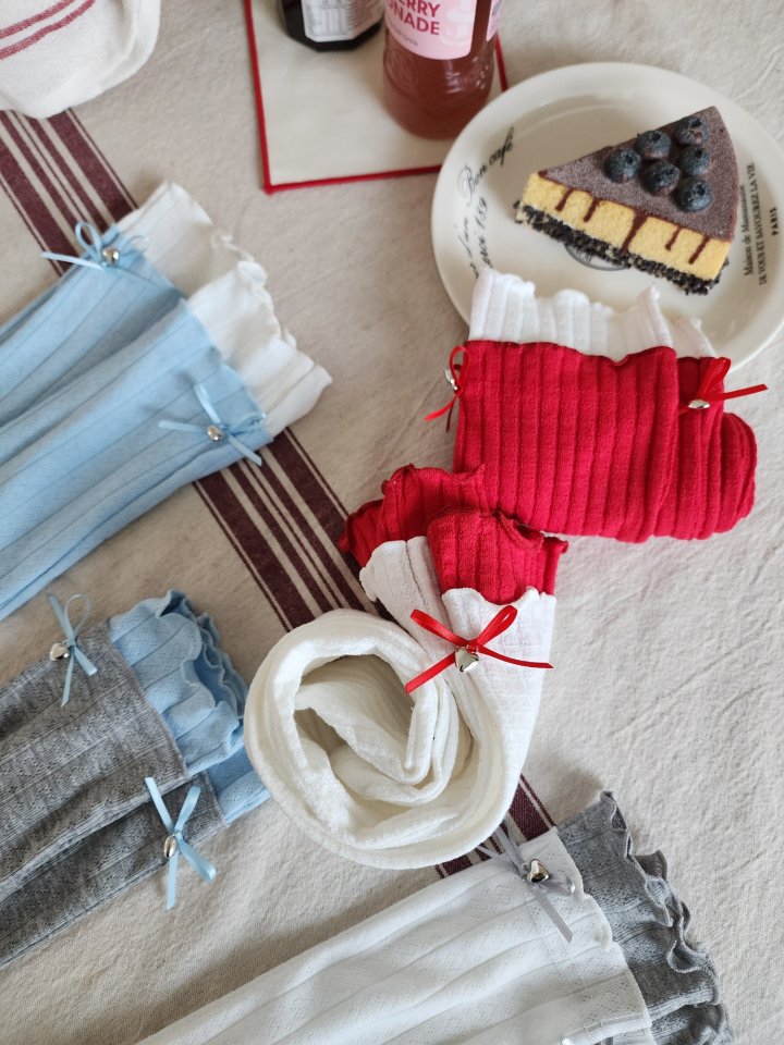 Dalla - Korean Children Fashion - #discoveringself - Two-Tone Knee Socks - 5