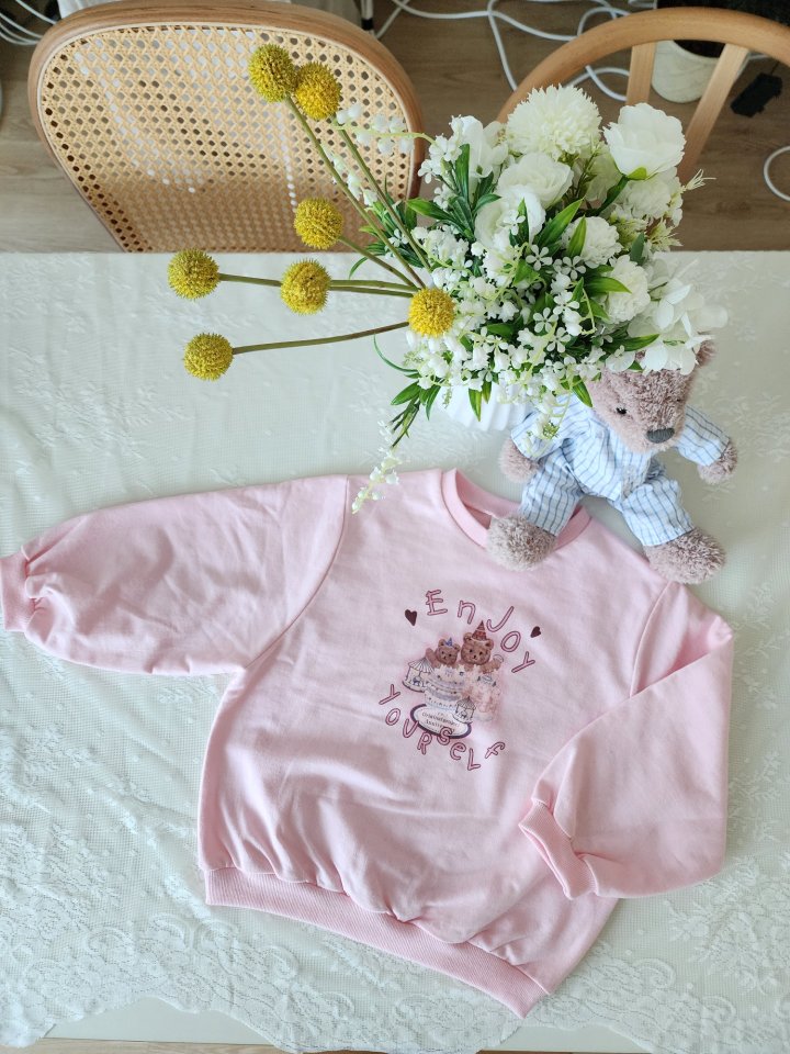Dalla - Korean Children Fashion - #discoveringself - Enjoy Bear Sweatshirt - 4
