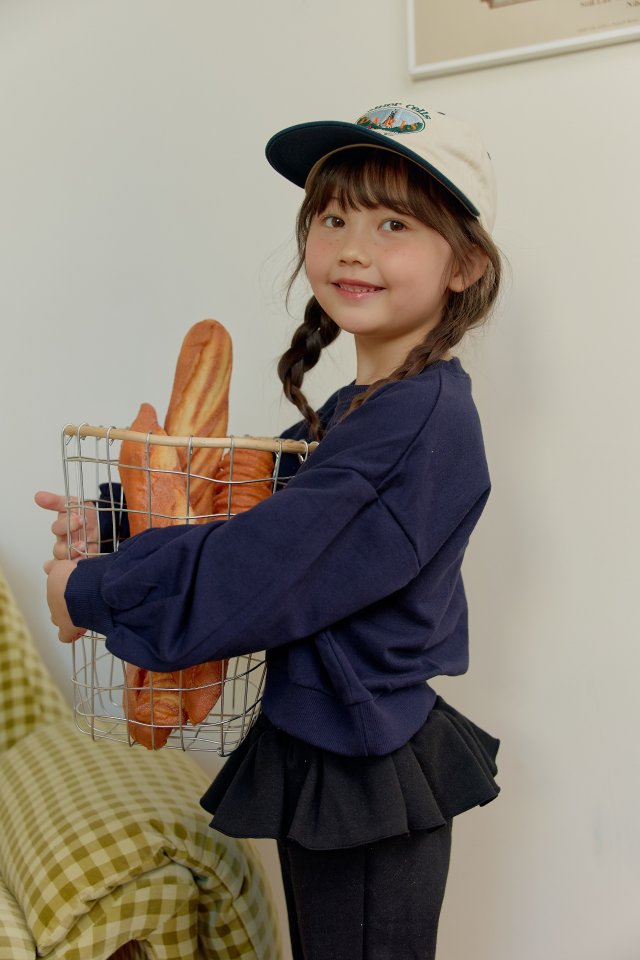 Dalla - Korean Children Fashion - #kidsshorts - Punching Ribbon Embroidery Sweatshirt - 8