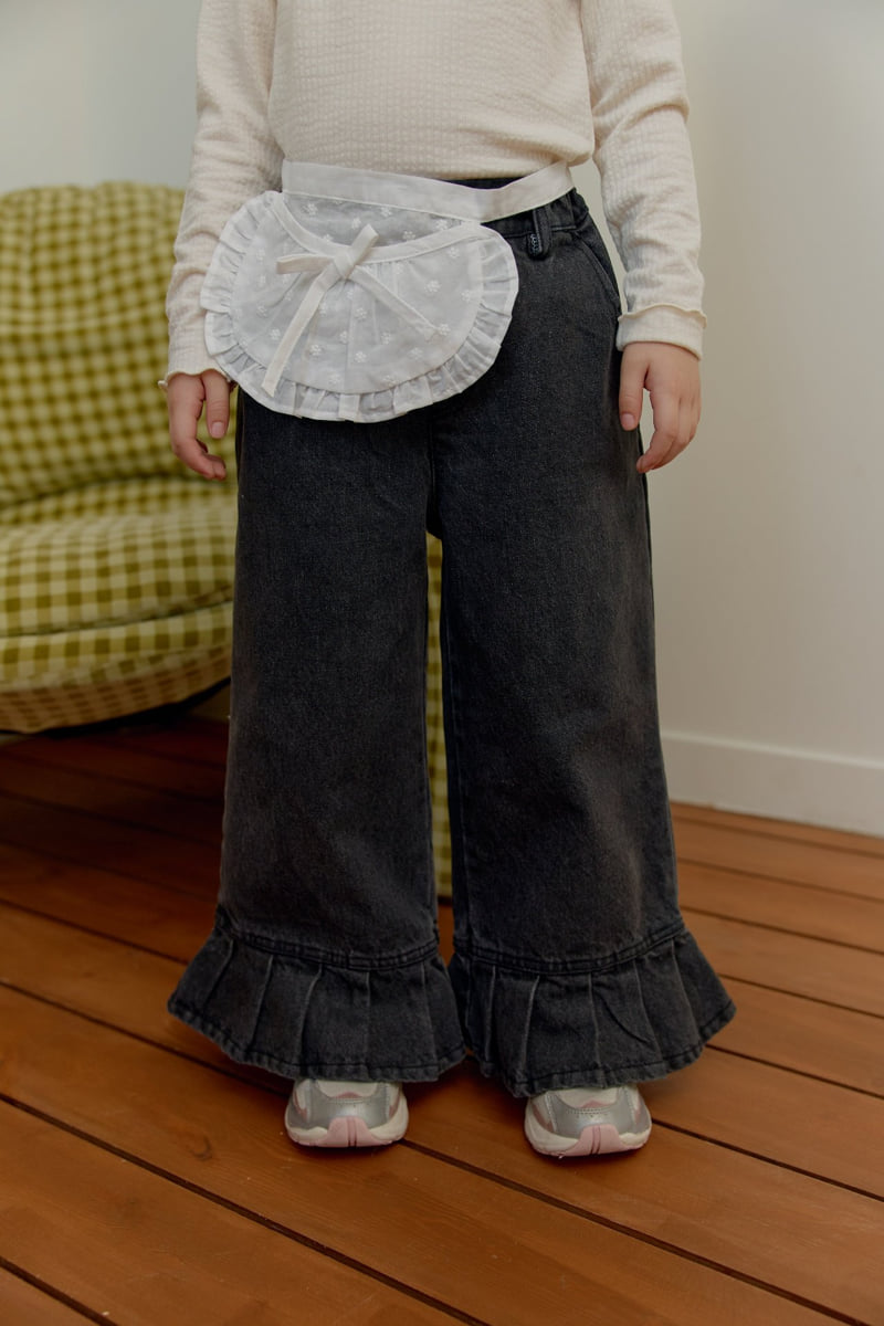 Dalla - Korean Children Fashion - #kidsstore - Pleated Wide Jeans