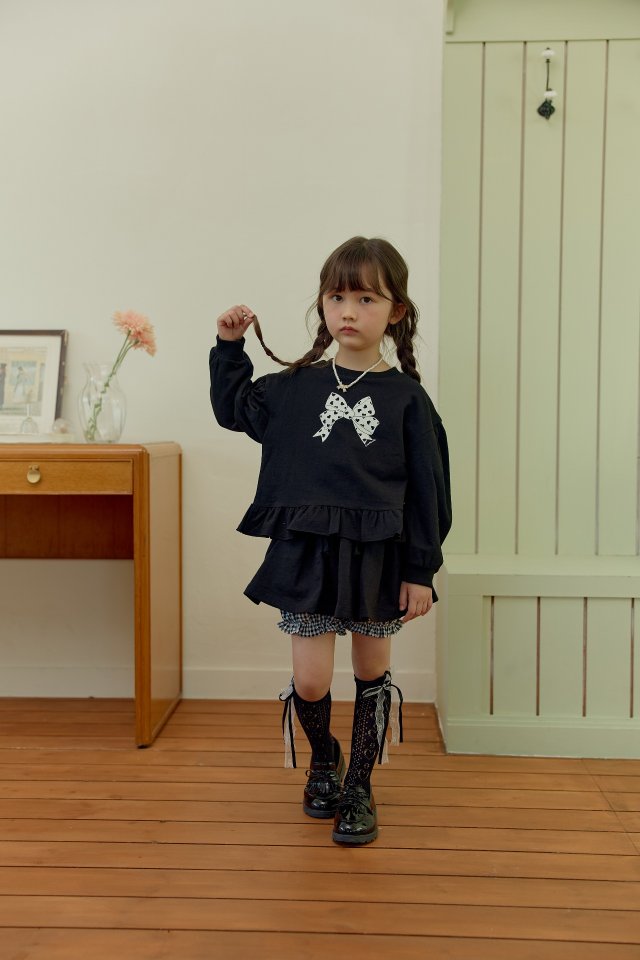 Dalla - Korean Children Fashion - #littlefashionista - Heart Ribbon Sweatshirt - 8