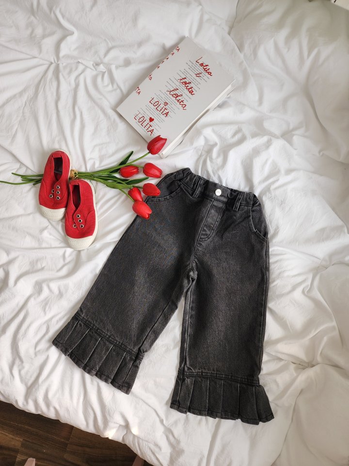 Dalla - Korean Children Fashion - #magicofchildhood - Pleated Wide Jeans - 5