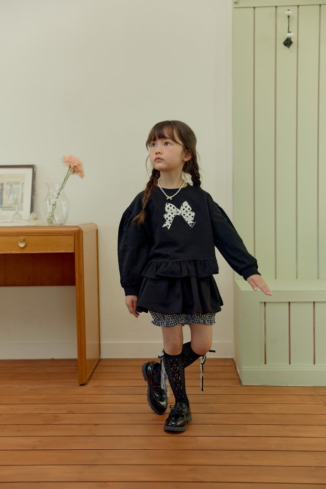 Dalla - Korean Children Fashion - #magicofchildhood - Heart Ribbon Sweatshirt - 9