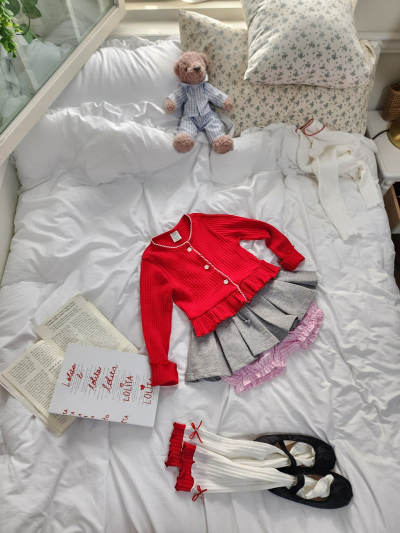 Dalla - Korean Children Fashion - #magicofchildhood - Kitsch Ribbed Cardigan