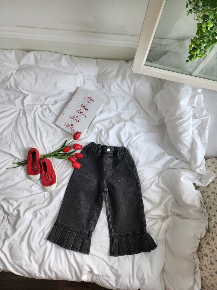 Dalla - Korean Children Fashion - #minifashionista - Pleated Wide Jeans - 6