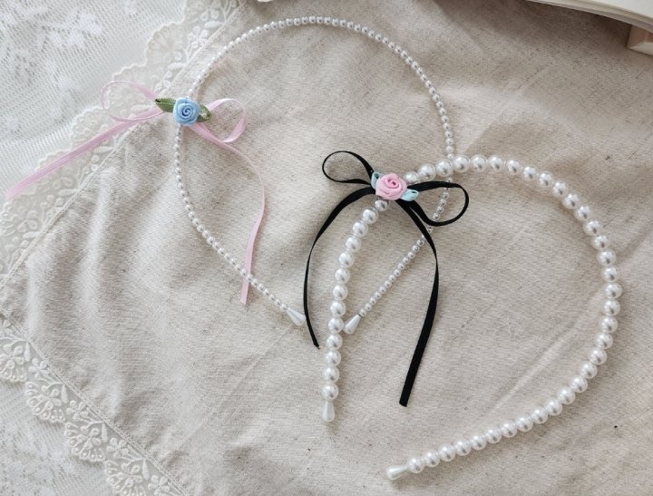 Dalla - Korean Children Fashion - #prettylittlegirls - Rose Pearl Headband - 9