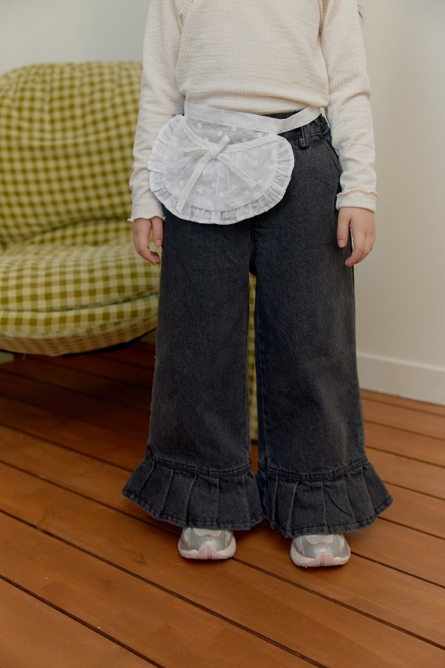 Dalla - Korean Children Fashion - #todddlerfashion - Pleated Wide Jeans - 8