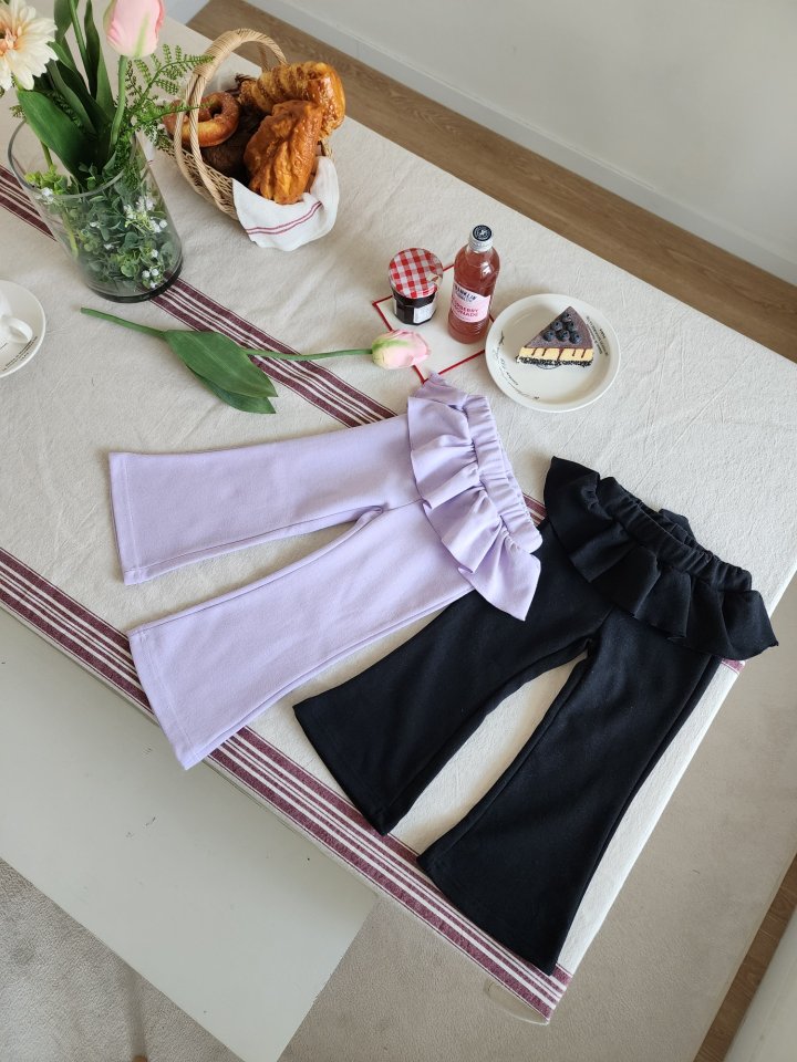 Dalla - Korean Children Fashion - #toddlerclothing - Pongdang Frill Bootcut Pants - 5