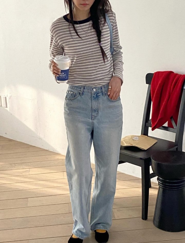 Diana - Korean Women Fashion - #momslook - Flo Stripe Tee - 11