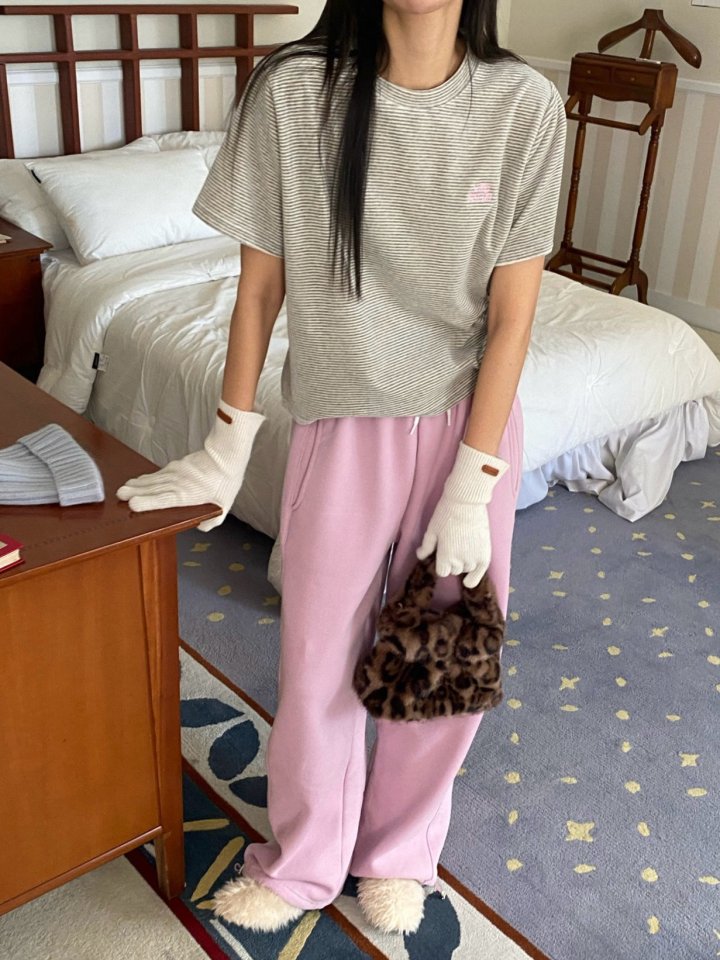 Diana - Korean Women Fashion - #womensfashion - Biscuit Velour Tee - 9