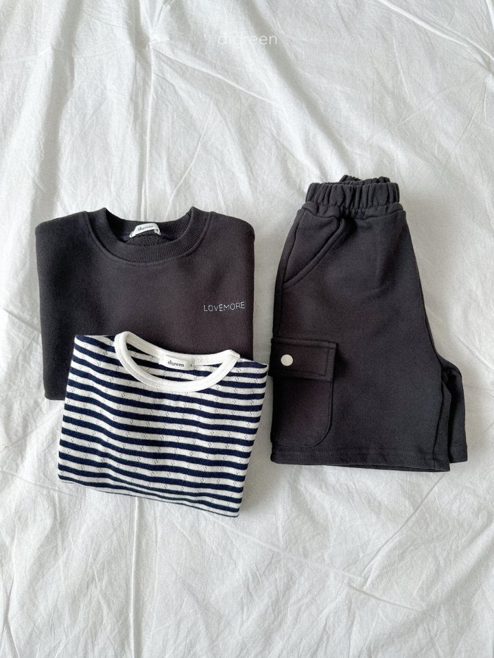 Digreen - Korean Children Fashion - #Kfashion4kids - Eyelet Stripe Tee - 12