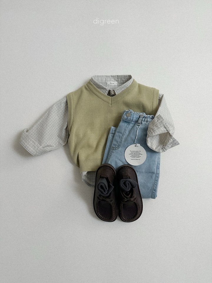 Digreen - Korean Children Fashion - #Kfashion4kids - V-Neck Vest - 9