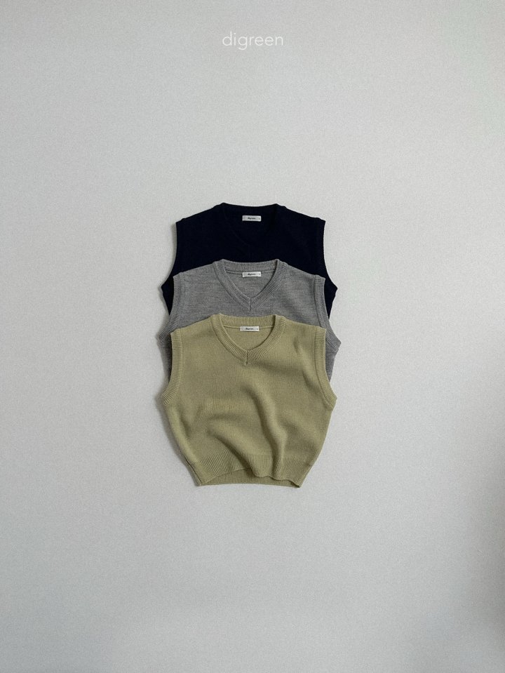 Digreen - Korean Children Fashion - #childofig - V-Neck Vest