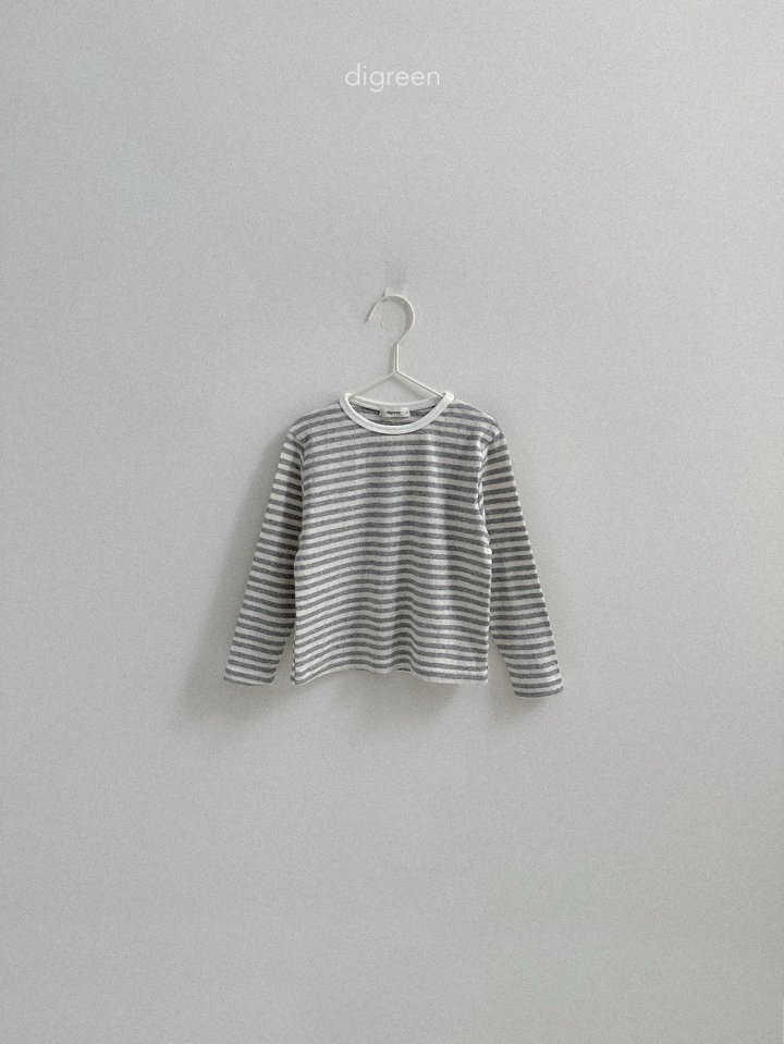 Digreen - Korean Children Fashion - #childrensboutique - Eyelet Stripe Tee - 5