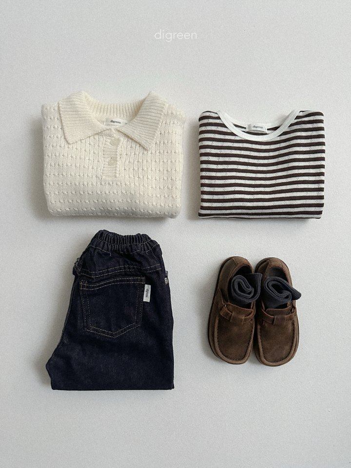 Digreen - Korean Children Fashion - #childrensboutique - Standard Raw Denim Pants - 10