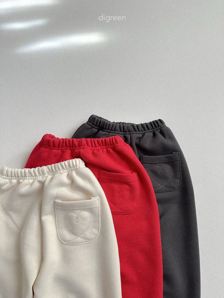 Digreen - Korean Children Fashion - #designkidswear - Heart Jogger Pants - 6