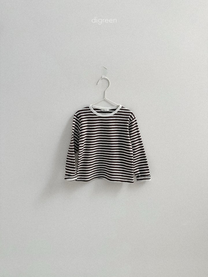 Digreen - Korean Children Fashion - #designkidswear - Eyelet Stripe Tee - 6