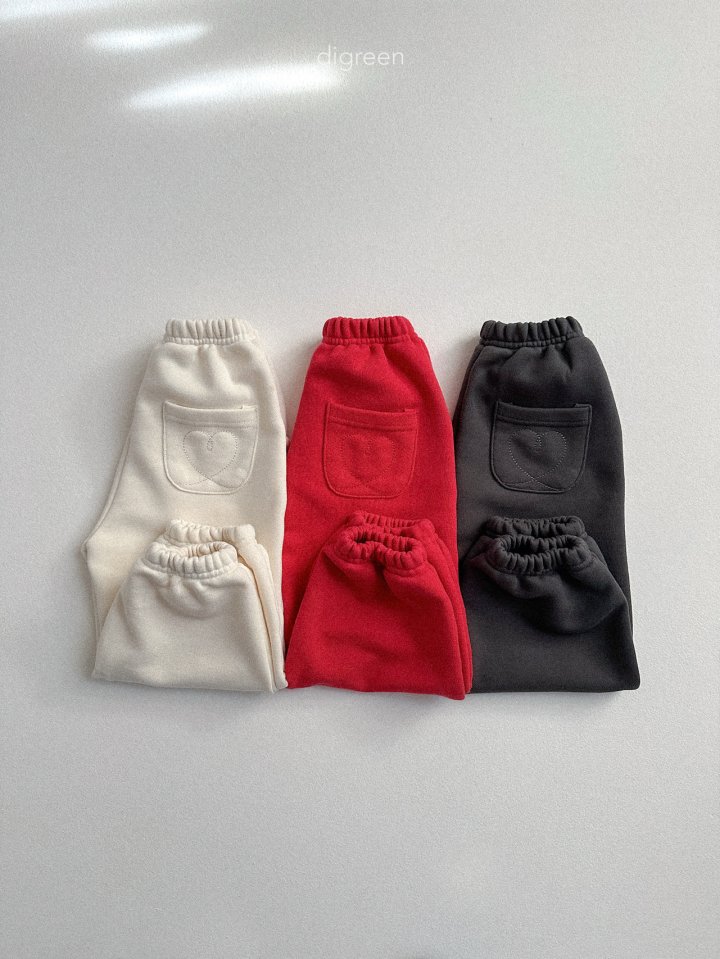 Digreen - Korean Children Fashion - #discoveringself - Heart Jogger Pants - 7