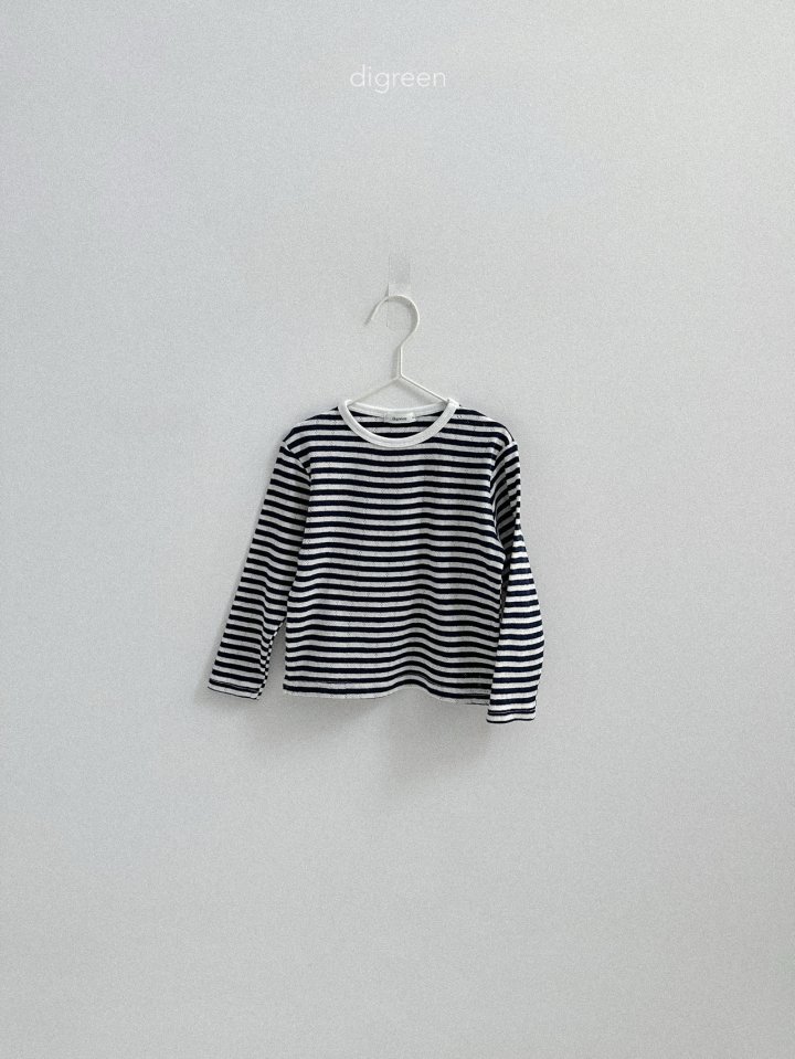 Digreen - Korean Children Fashion - #discoveringself - Eyelet Stripe Tee - 7