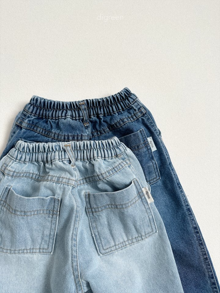 Digreen - Korean Children Fashion - #kidsshorts - Square Denim Pants - 5
