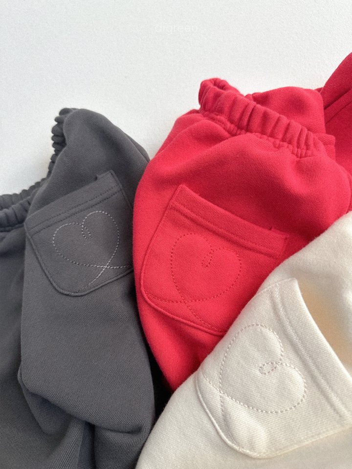 Digreen - Korean Children Fashion - #kidzfashiontrend - Heart Jogger Pants - 11