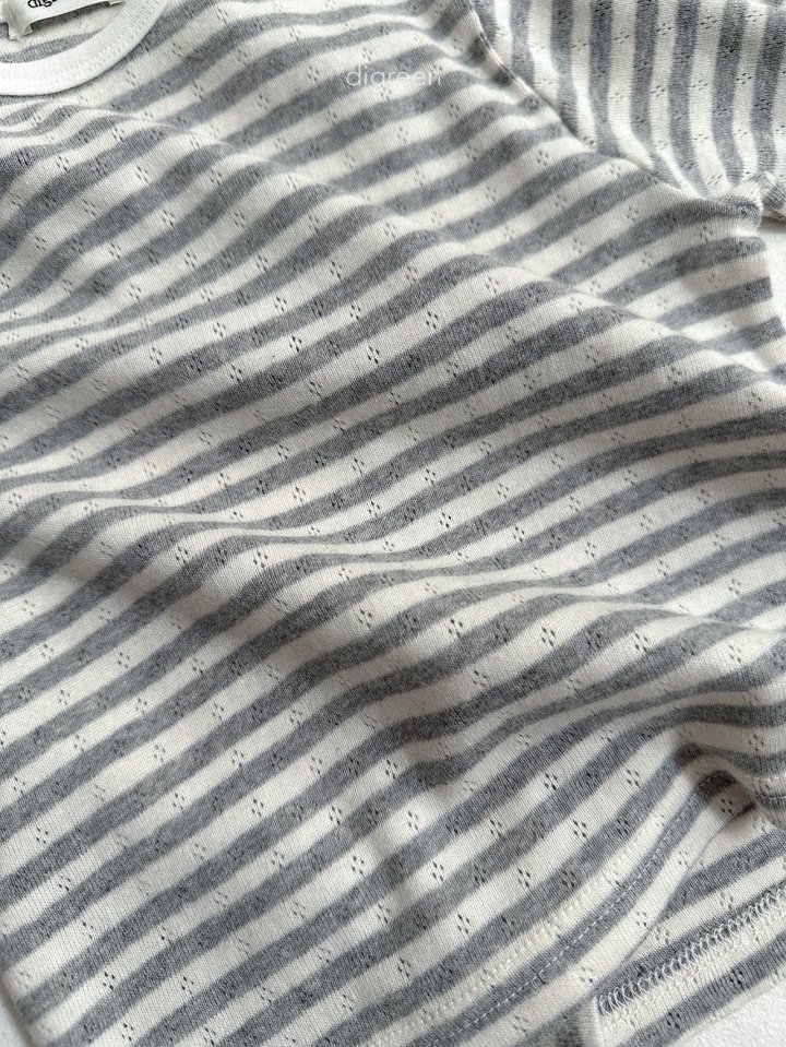 Digreen - Korean Children Fashion - #kidzfashiontrend - Eyelet Stripe Tee - 11