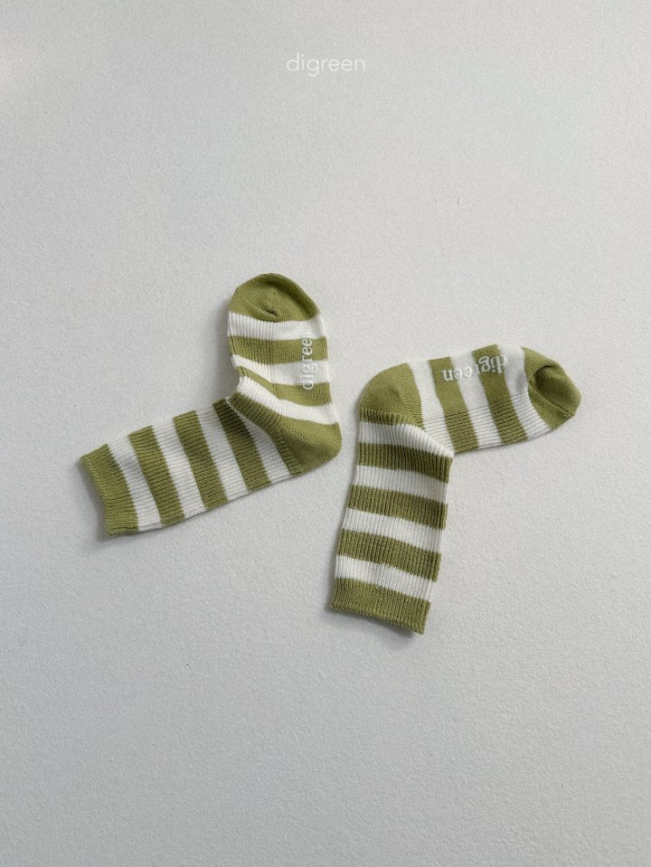 Digreen - Korean Children Fashion - #littlefashionista - Minimal Stripe Socks - 8