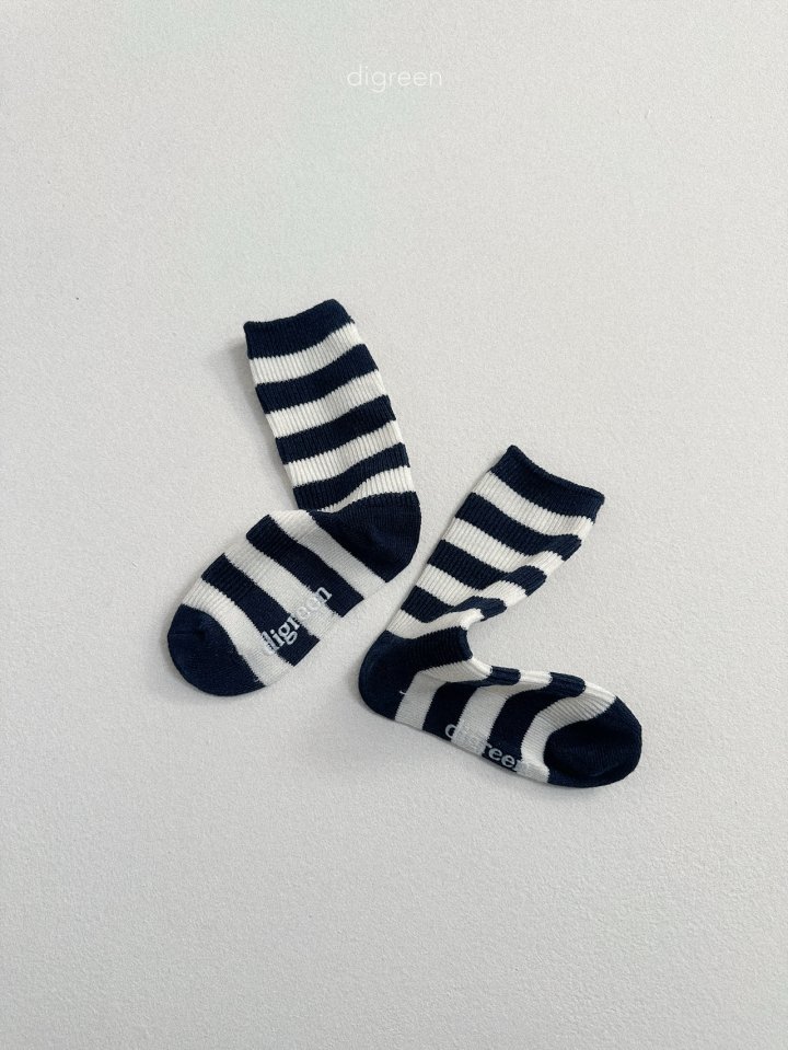 Digreen - Korean Children Fashion - #magicofchildhood - Minimal Stripe Socks - 9