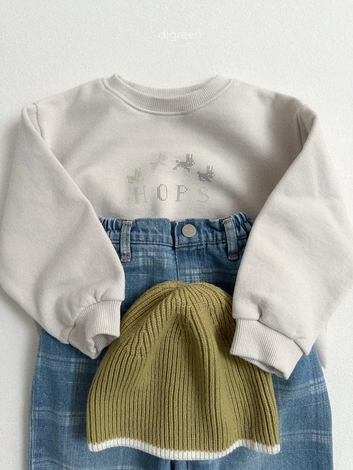 Digreen - Korean Children Fashion - #minifashionista - Check Cone Denim Pants - 12
