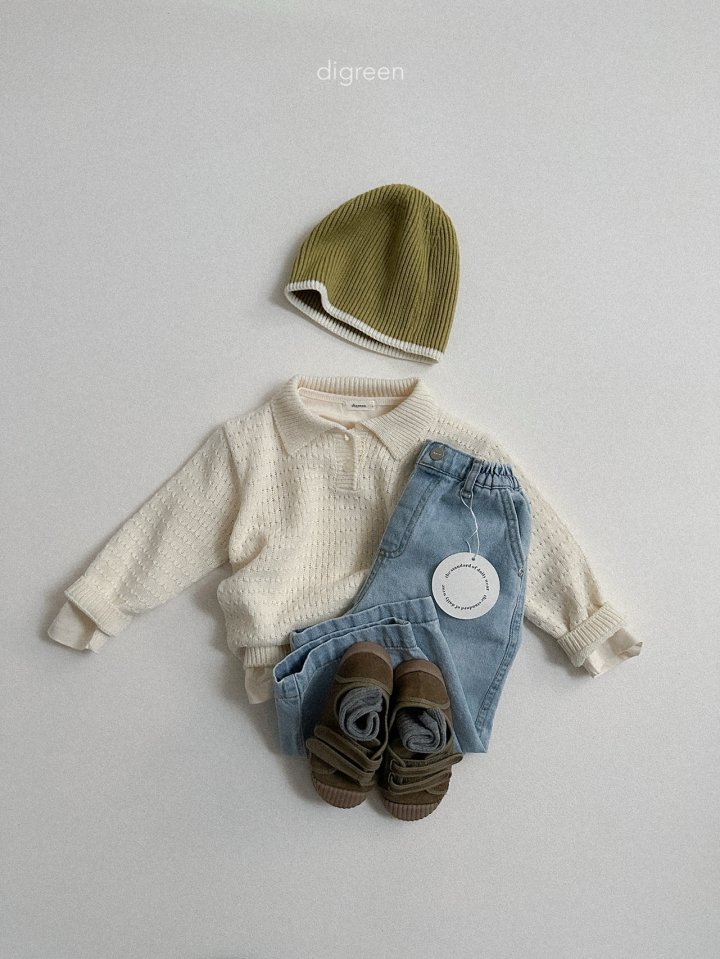 Digreen - Korean Children Fashion - #minifashionista - Square Denim Pants - 11