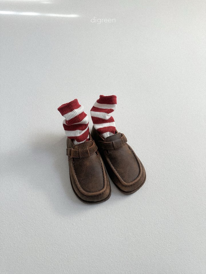 Digreen - Korean Children Fashion - #minifashionista - Minimal Stripe Socks - 10