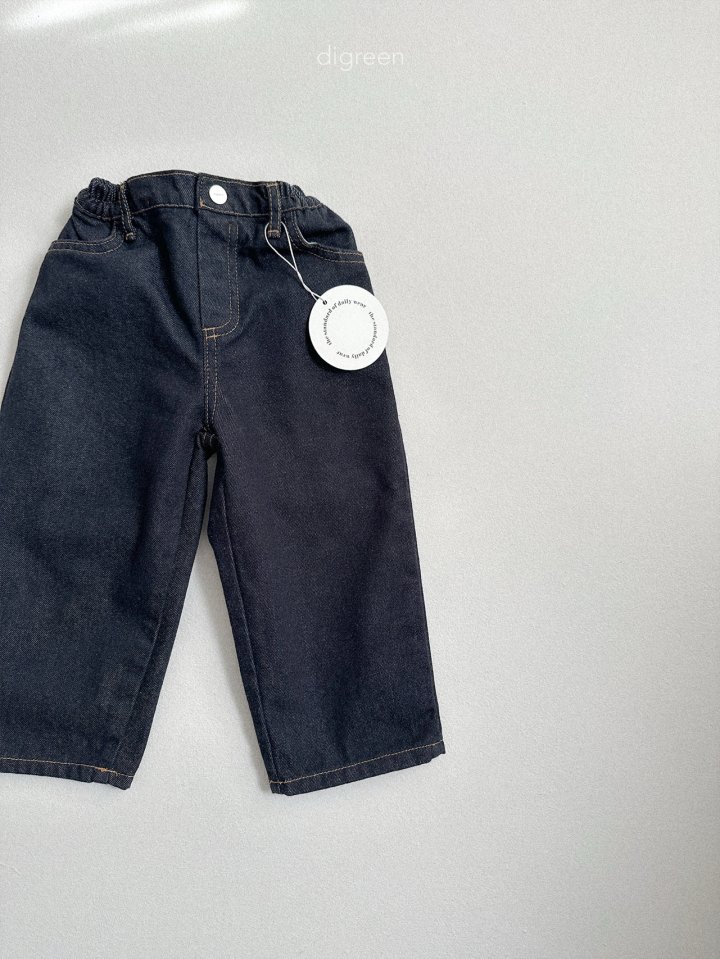 Digreen - Korean Children Fashion - #prettylittlegirls - Standard Raw Denim Pants - 7
