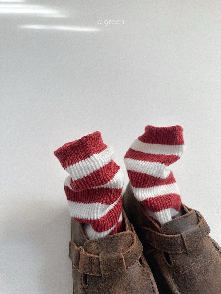 Digreen - Korean Children Fashion - #prettylittlegirls - Minimal Stripe Socks - 11
