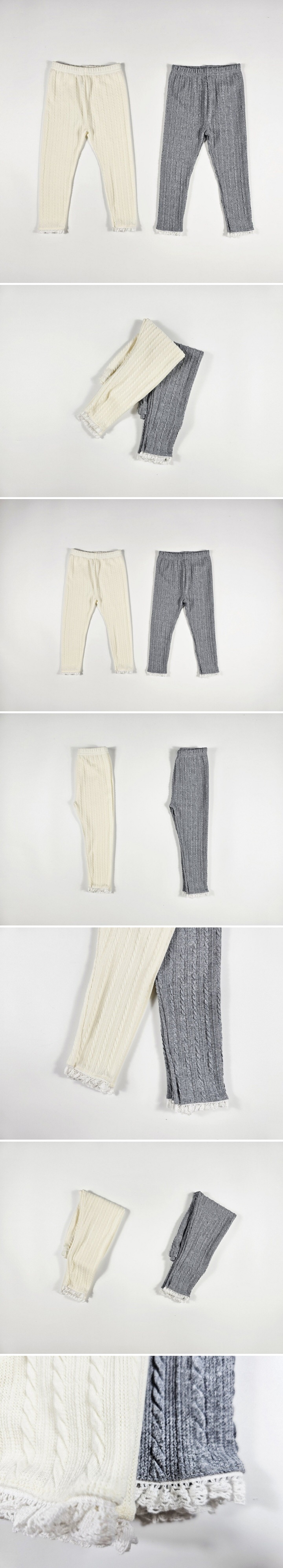 Dolphin - Korean Children Fashion - #kidzfashiontrend - Cable Knit Leggings