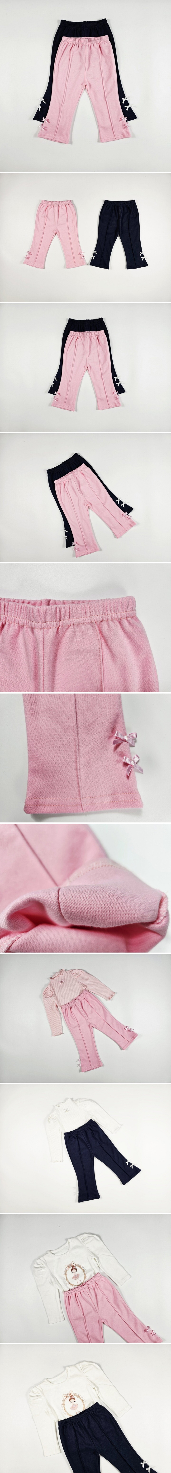 Dolphin - Korean Children Fashion - #minifashionista - Ribbon Semi-Flared Pants